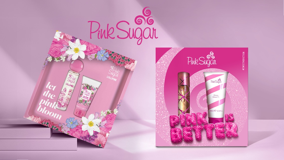 I packaging realizzati da ATC per l'edizione 2024 dei cofanetto Pink Sugar e Lollipink