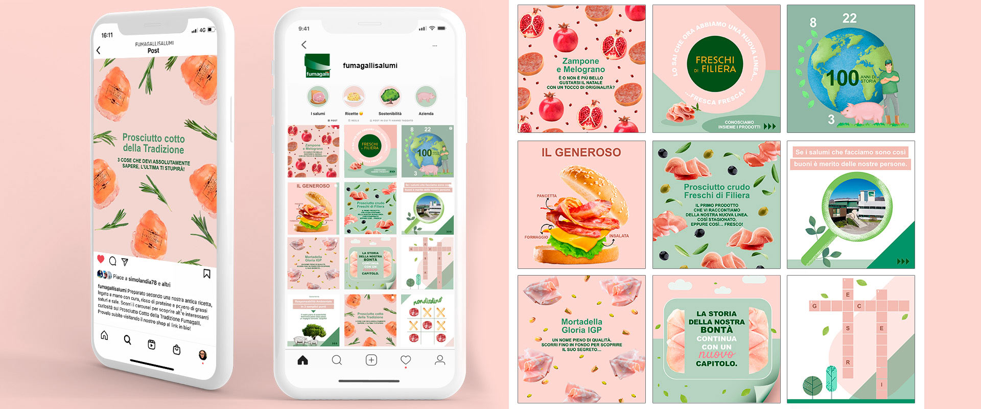 L’Instagram feed del profilo social di Fumagalli Salumi, curato da ATC – All Things Communicate